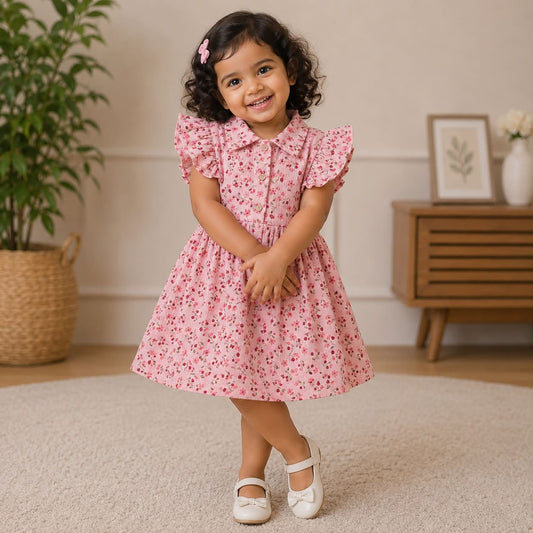 Baby Frocks Front Open Button MN01
