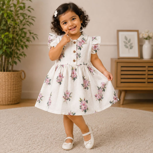 Baby Frocks Front Open Button MN01