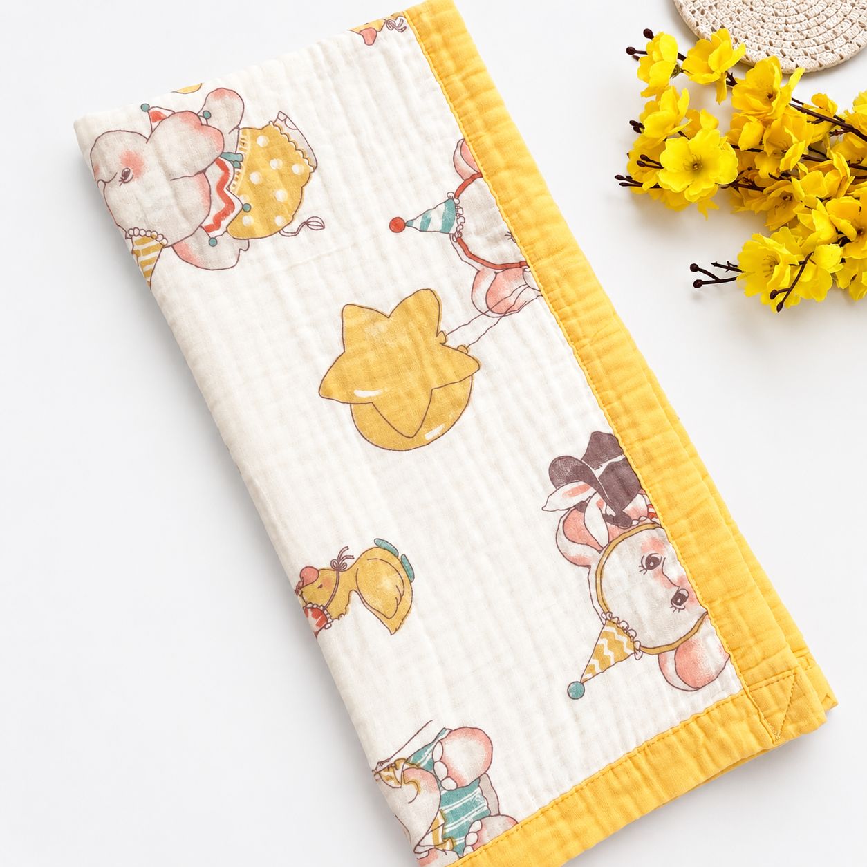 Crinkled Muslin 6 layer Blanket MN01