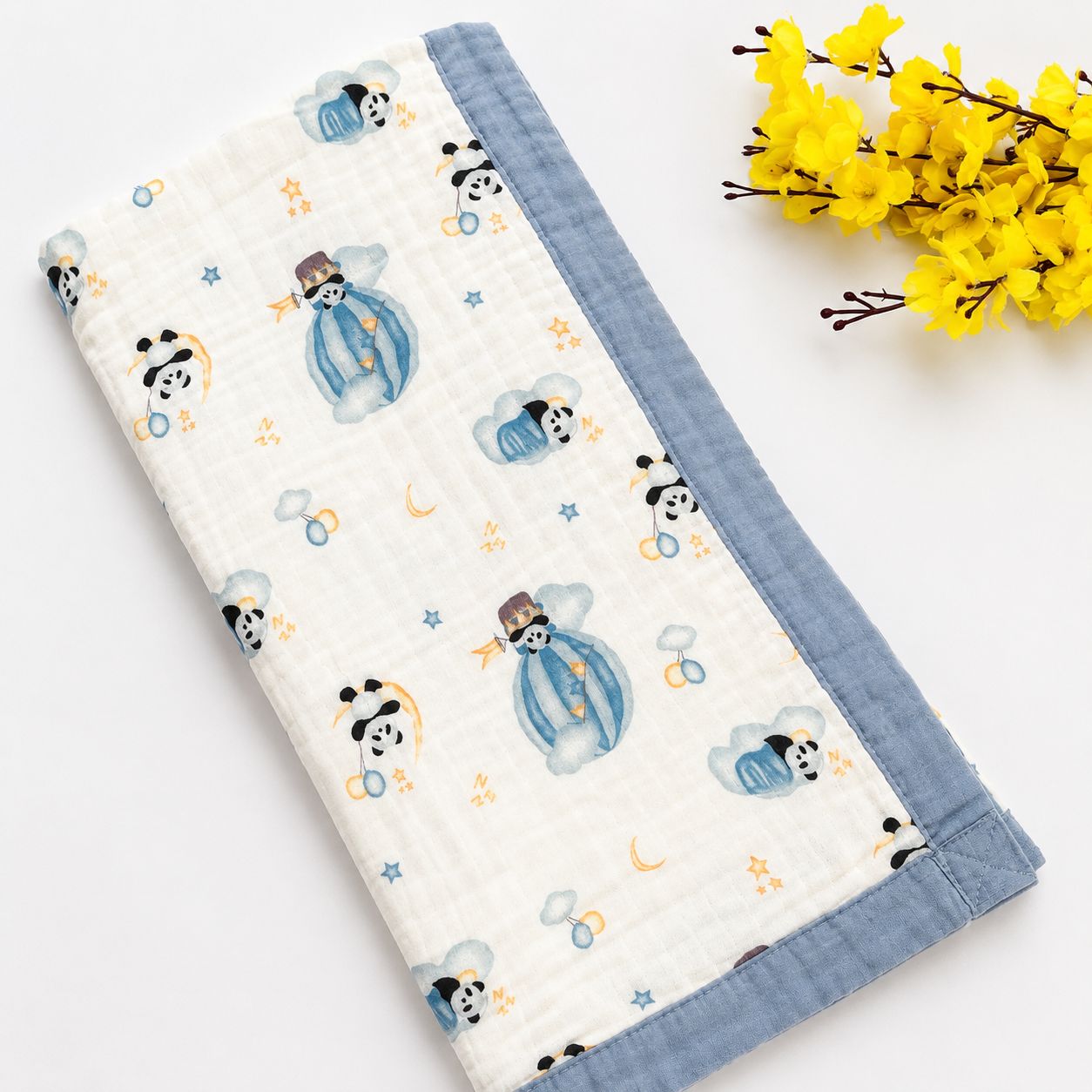Crinkled Muslin 6 layer Blanket MN01