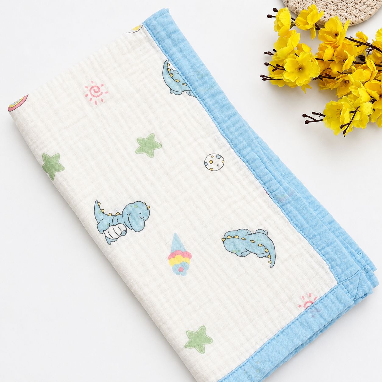 Crinkled Muslin 6 layer Blanket MN01