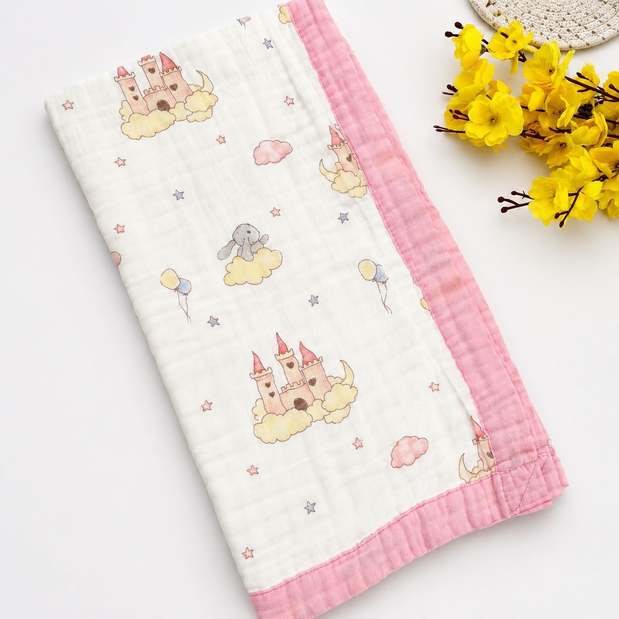 Crinkled Muslin 6 layer Blanket MN01