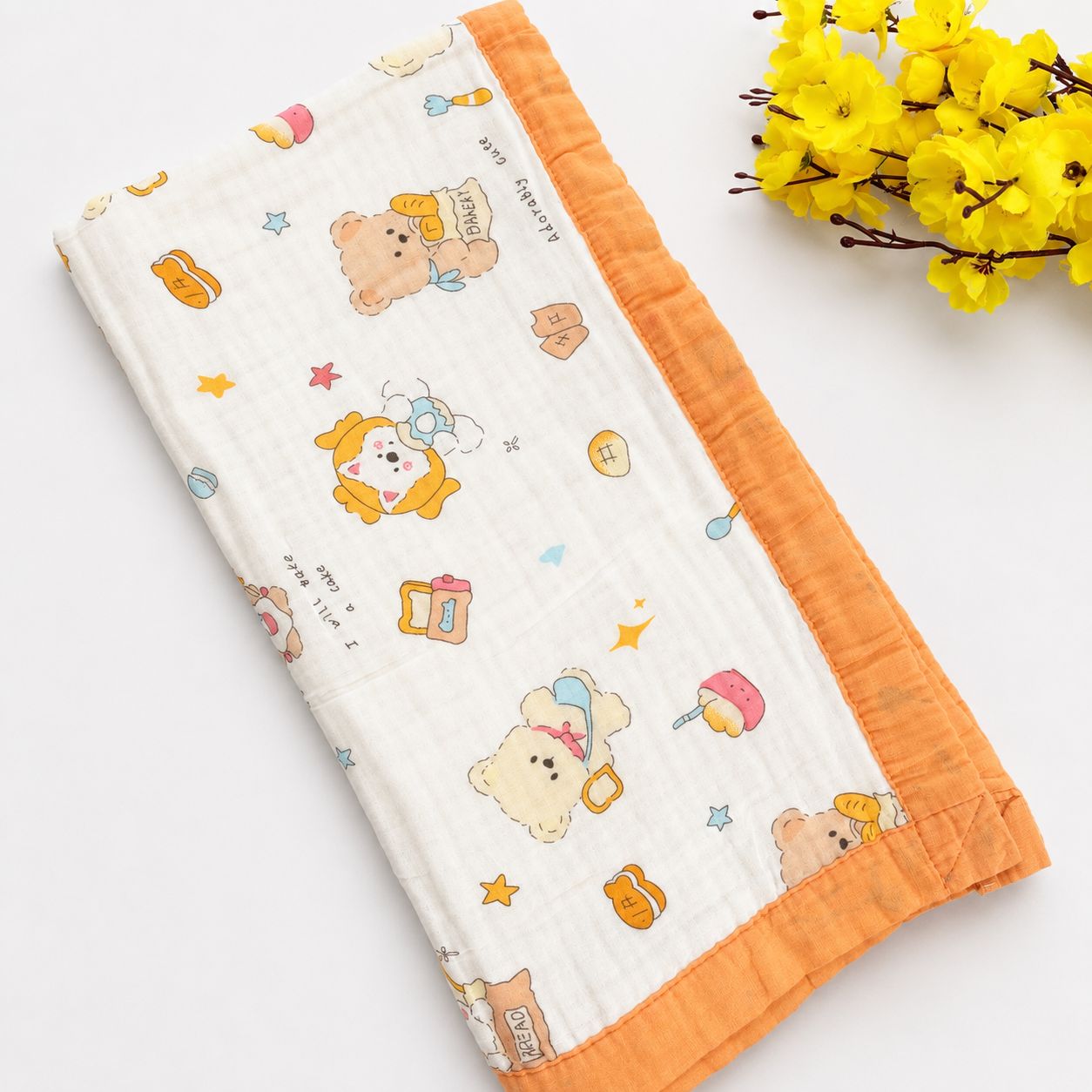 Crinkled Muslin 6 layer Blanket MN01
