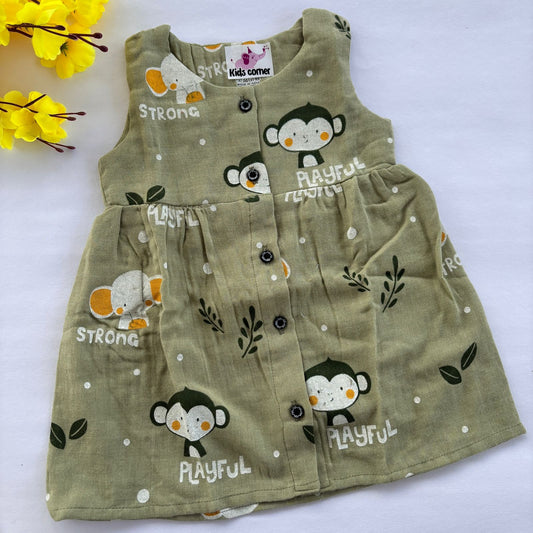 Muslin Frocks Double Layer Premium Quality MN01