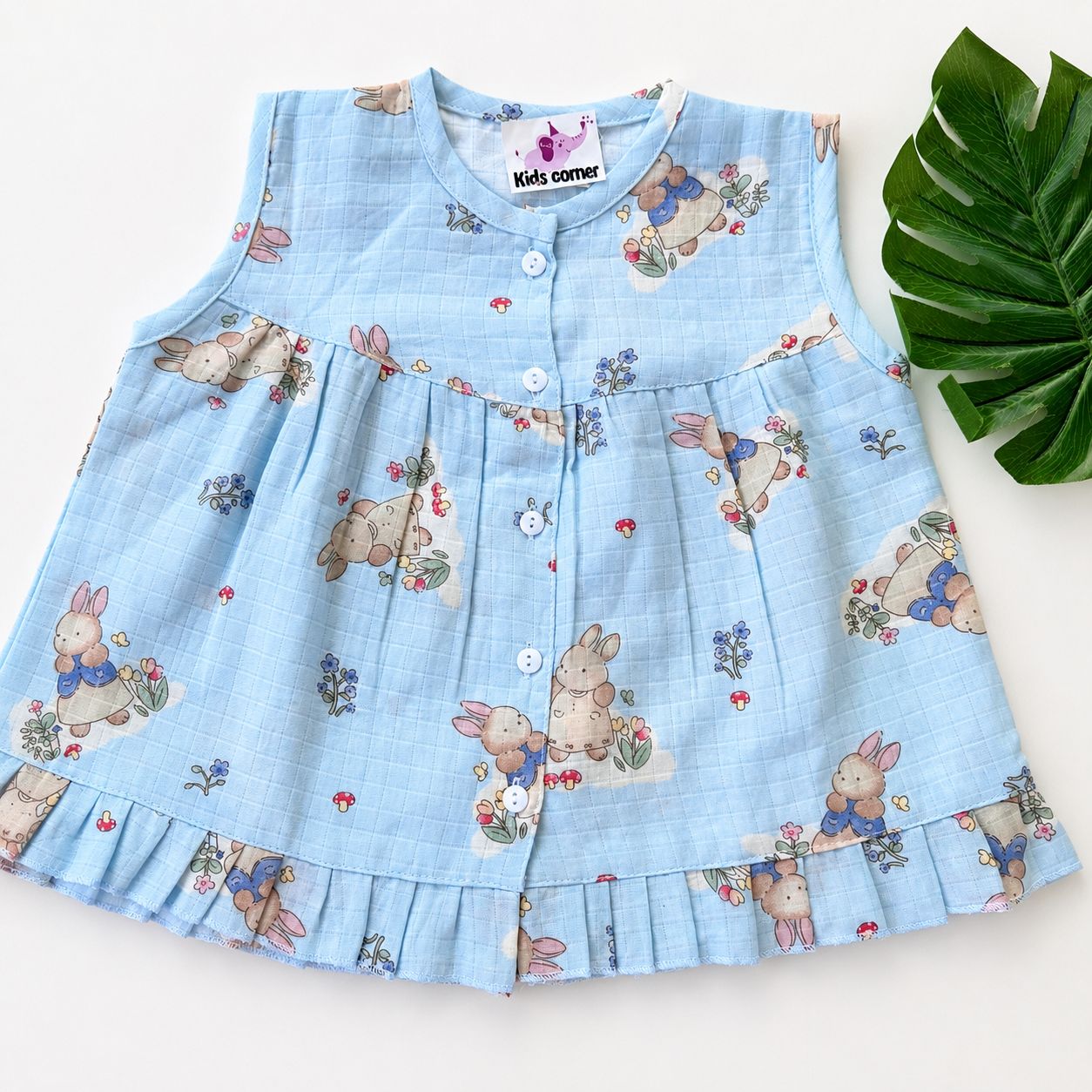 Muslin Frocks Front Open Button MN01
