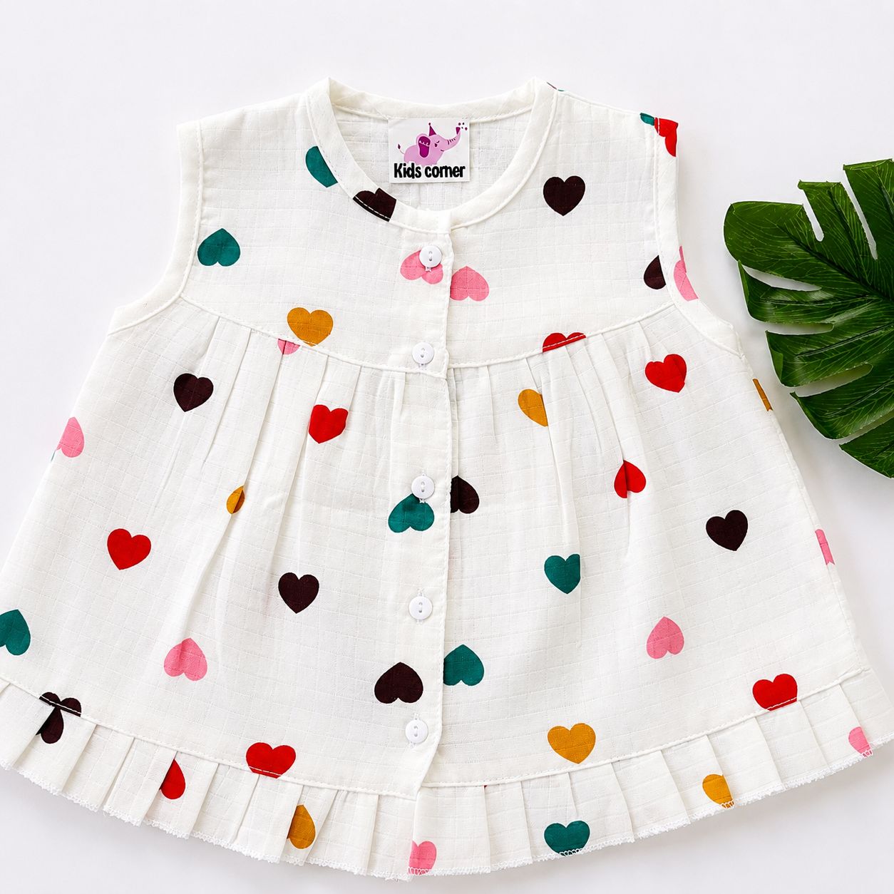 Muslin Frocks Front Open Button MN01