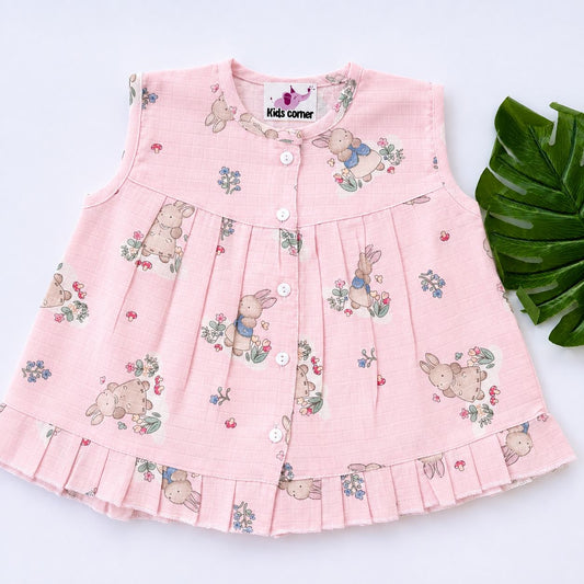 Muslin Frocks Front Open Button MN01