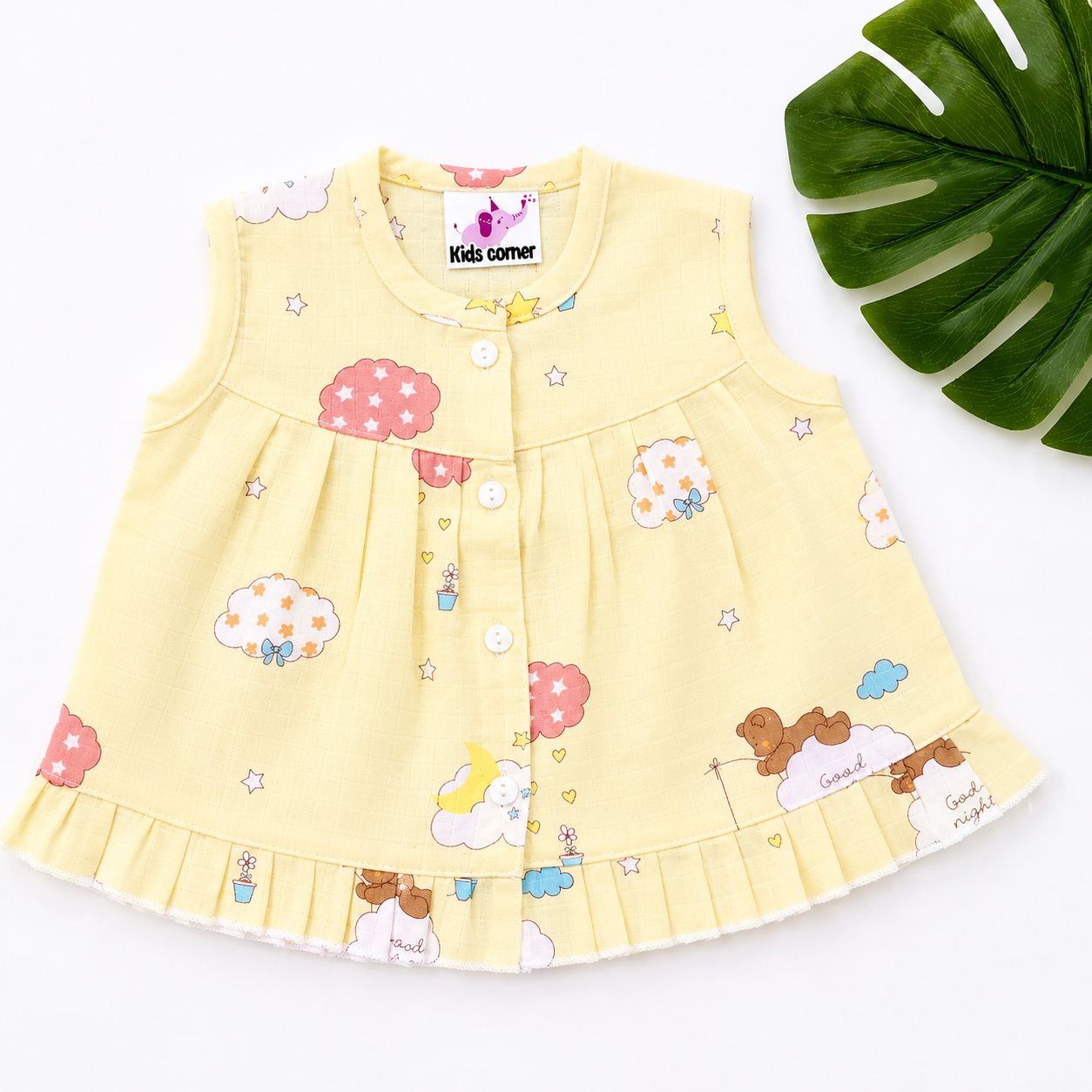 Muslin Frocks Front Open Button MN01