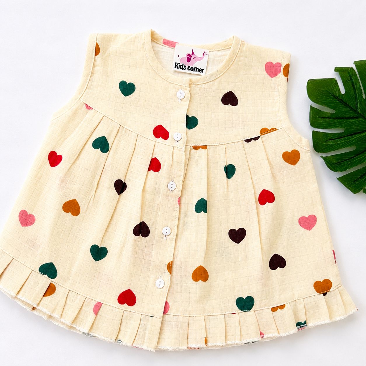 Muslin Frocks Front Open Button MN01