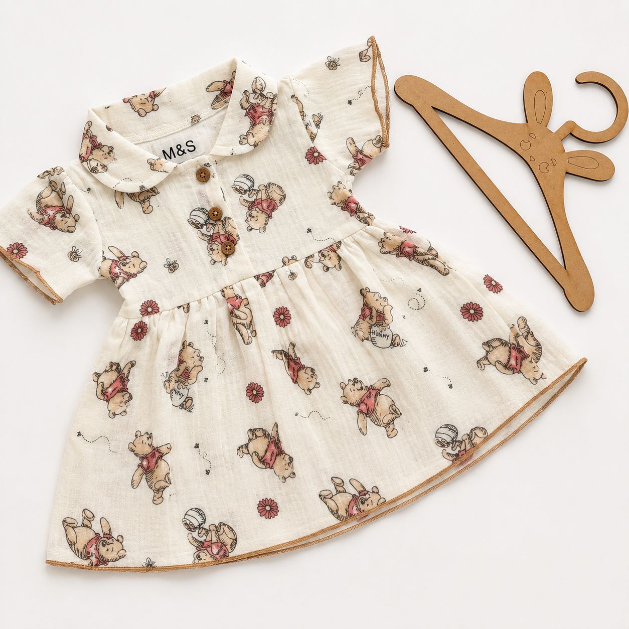 Muslin Frocks Front Open Button MN01