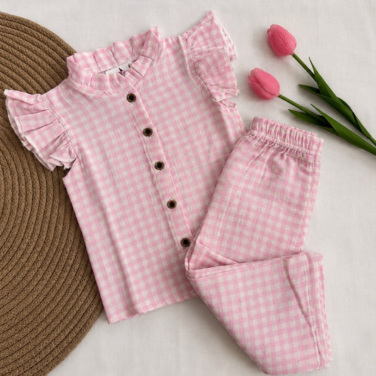 Muslin Girls Pant co-ord set