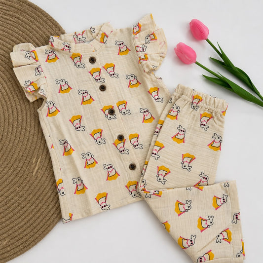 Muslin Girls Pant co-ord set