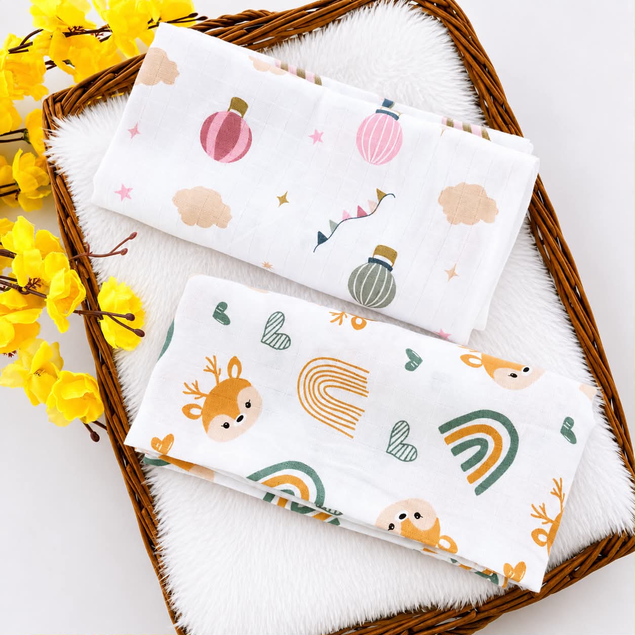 Premium Muslin Swaddle (Pack of 2 ) MN01