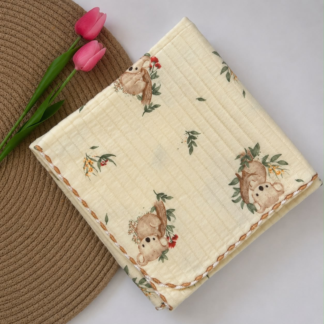 2 layer Muslin Receiving Blanket / Swaddle