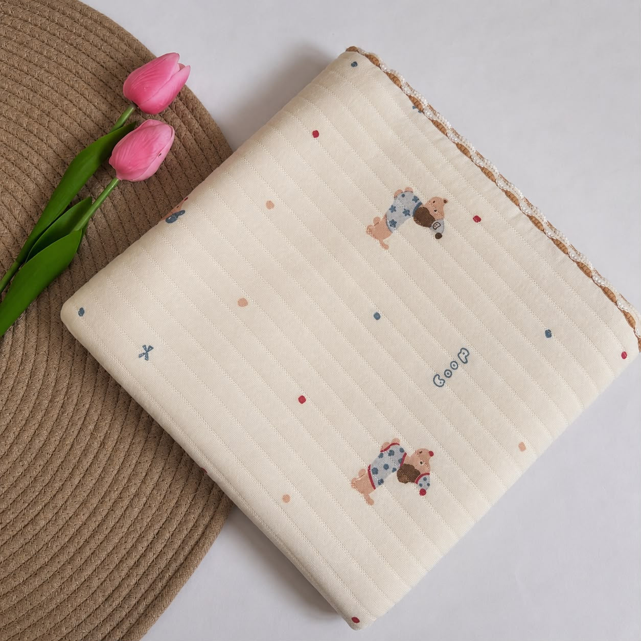 2 layer Muslin Receiving Blanket / Swaddle