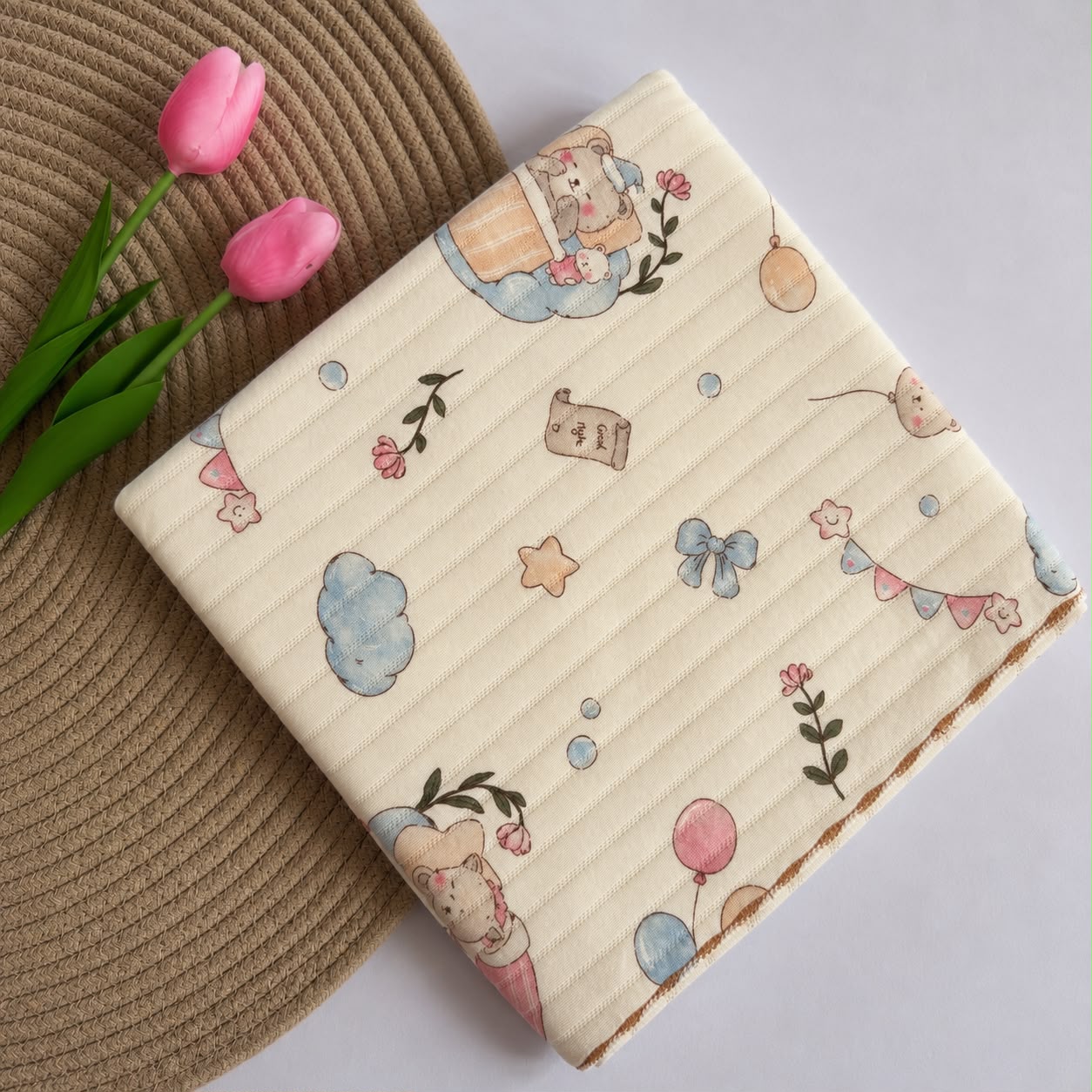 2 layer Muslin Receiving Blanket / Swaddle