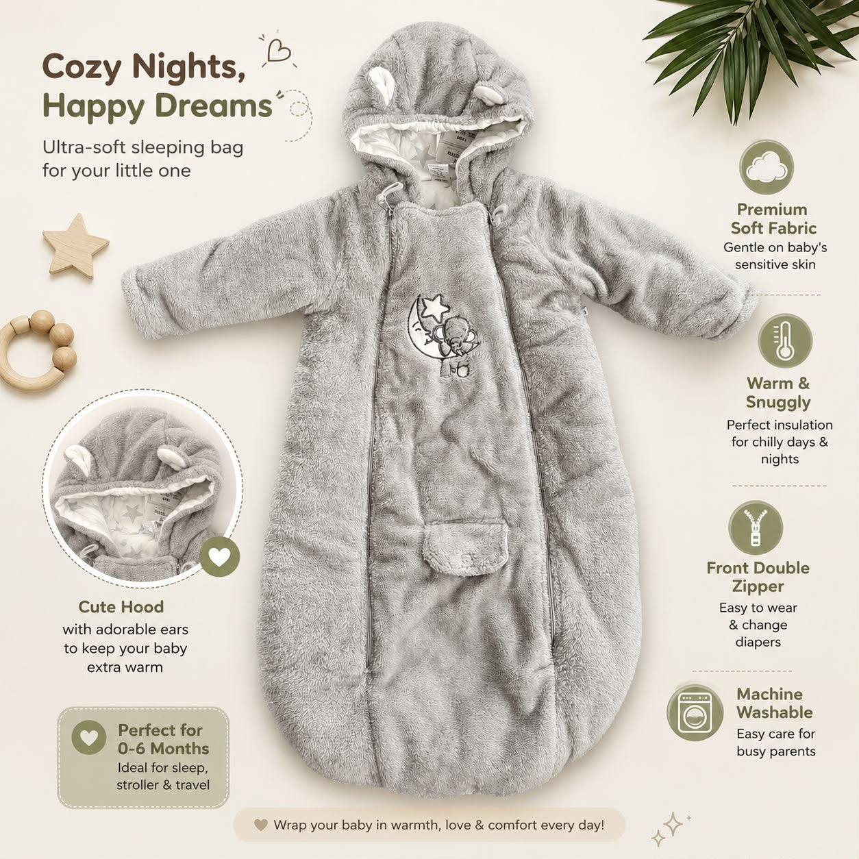 Ultra Soft Baby Sleeping Bag MN01