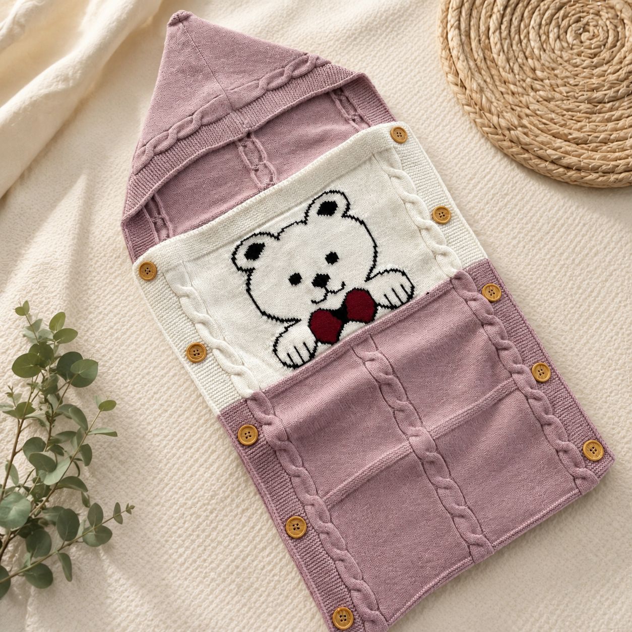 Premium Woollen Baby Sleeping Bag With Hood