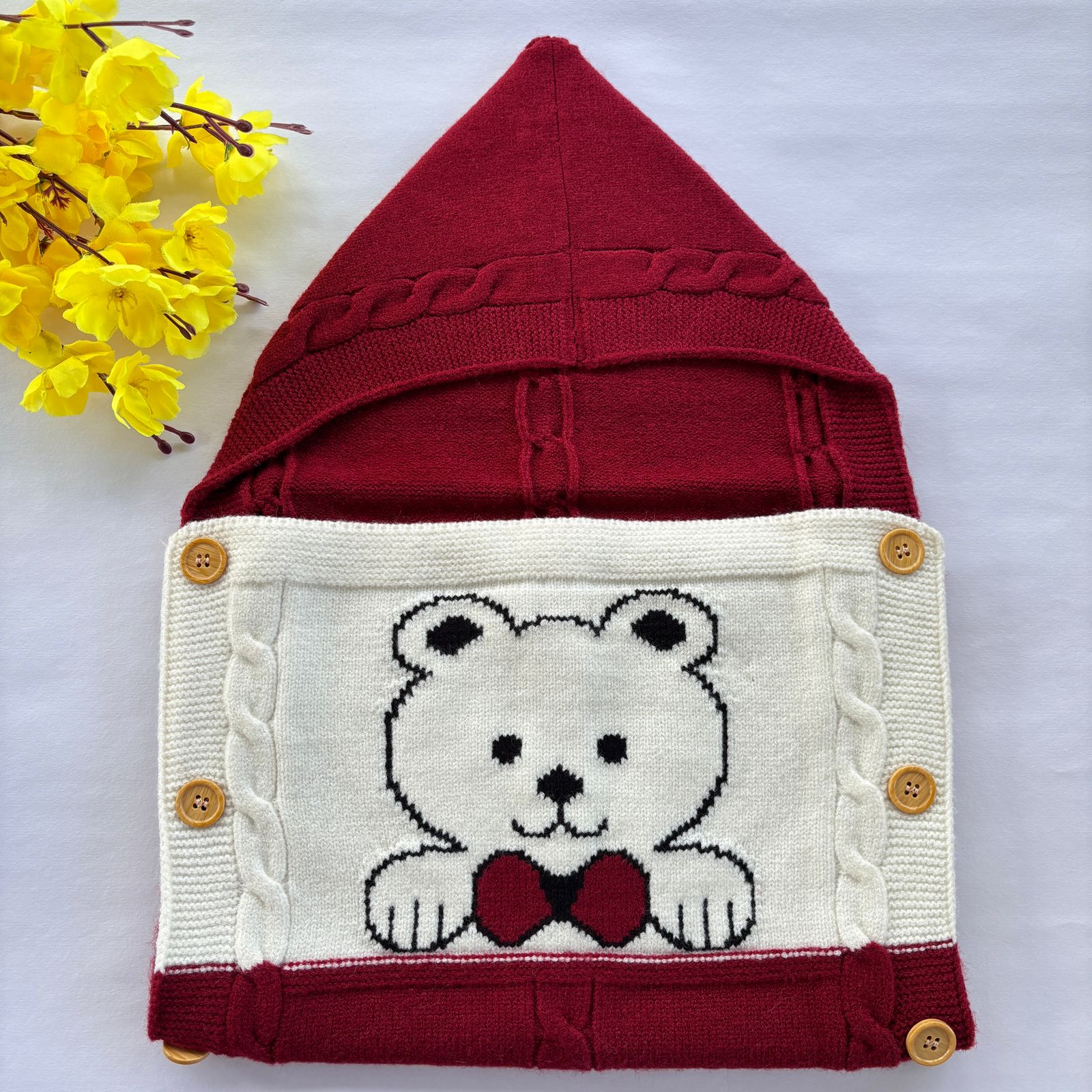 Premium Woollen Baby Sleeping Bag With Hood
