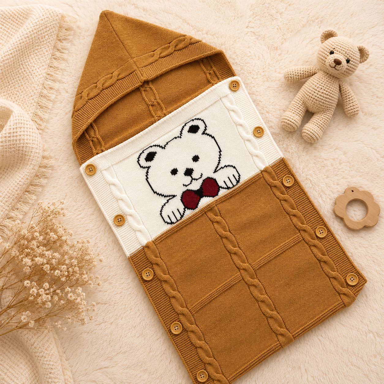 Premium Woollen Baby Sleeping Bag With Hood