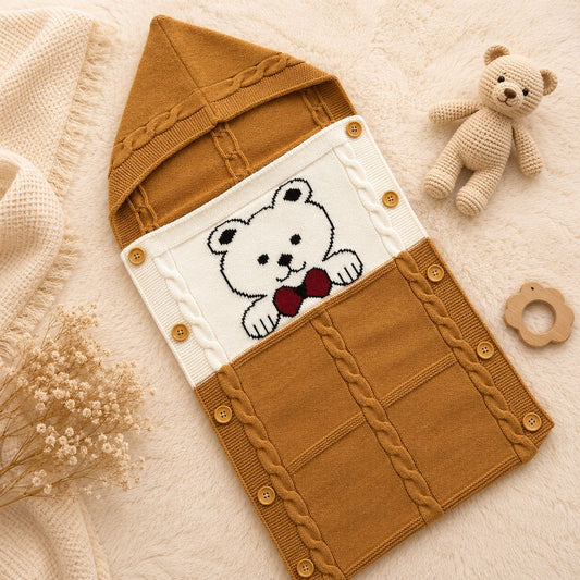 Premium Woollen Baby Sleeping Bag With Hood