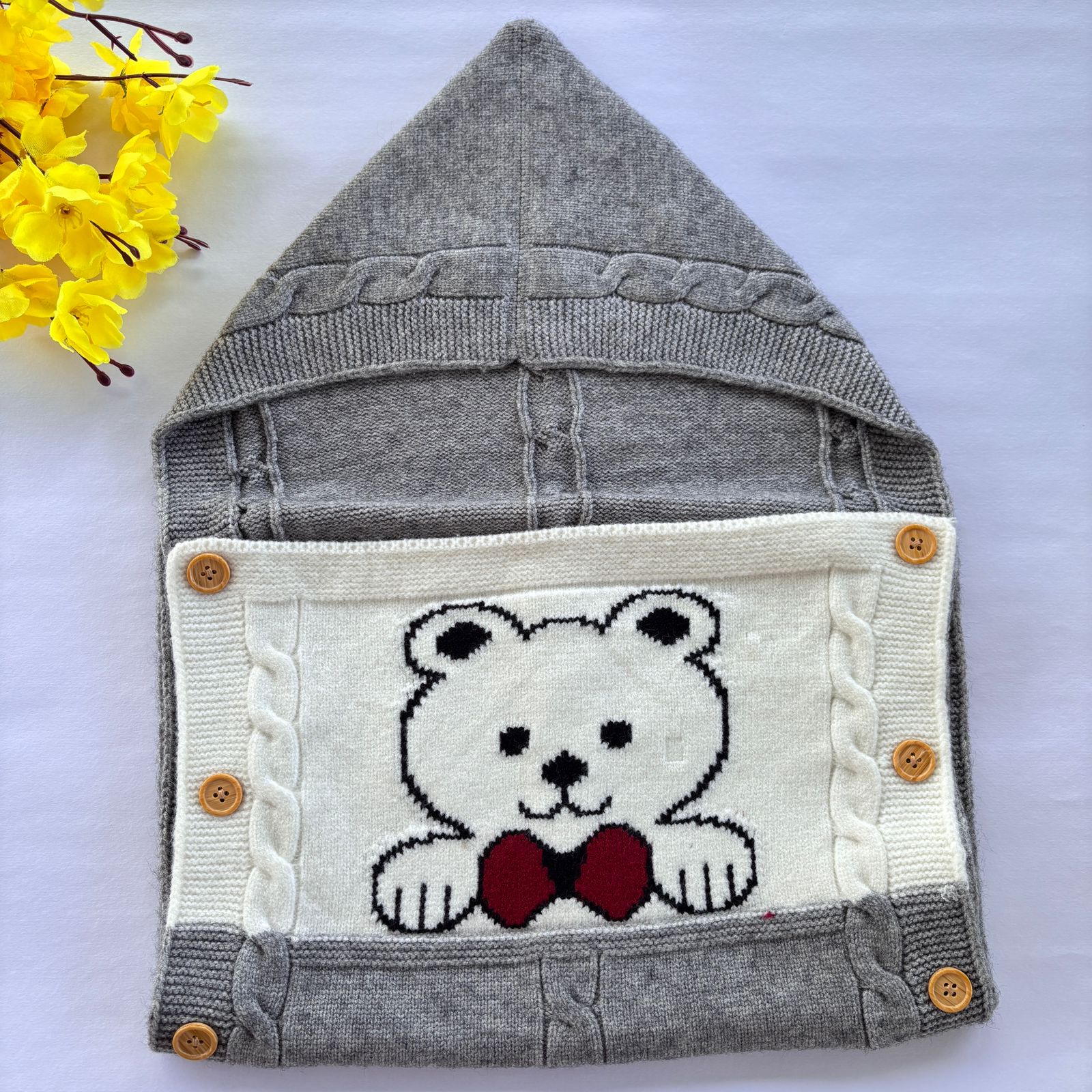 Premium Woollen Baby Sleeping Bag With Hood