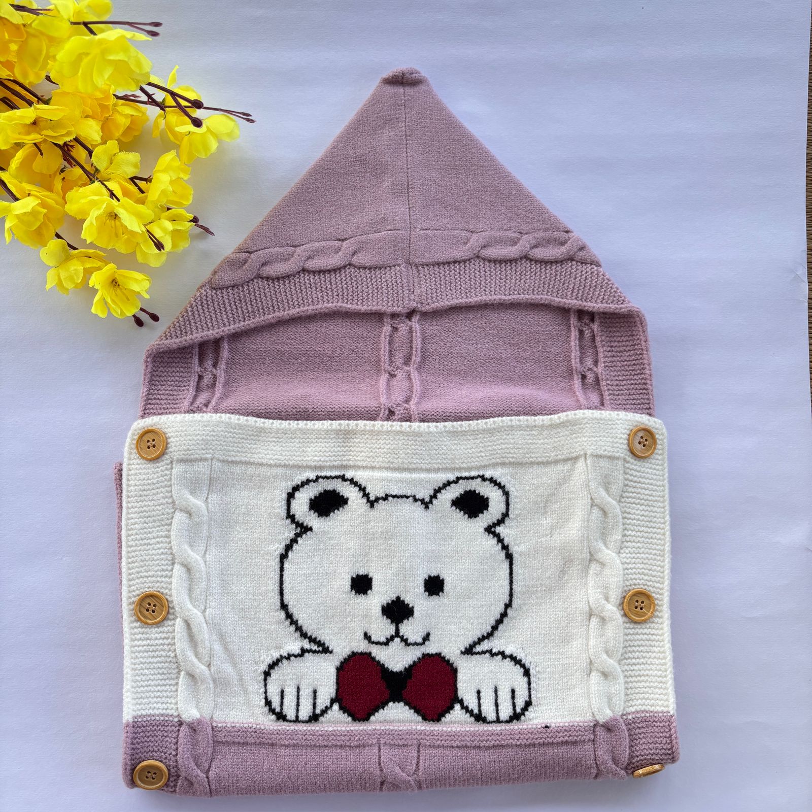 Premium Woollen Baby Sleeping Bag With Hood