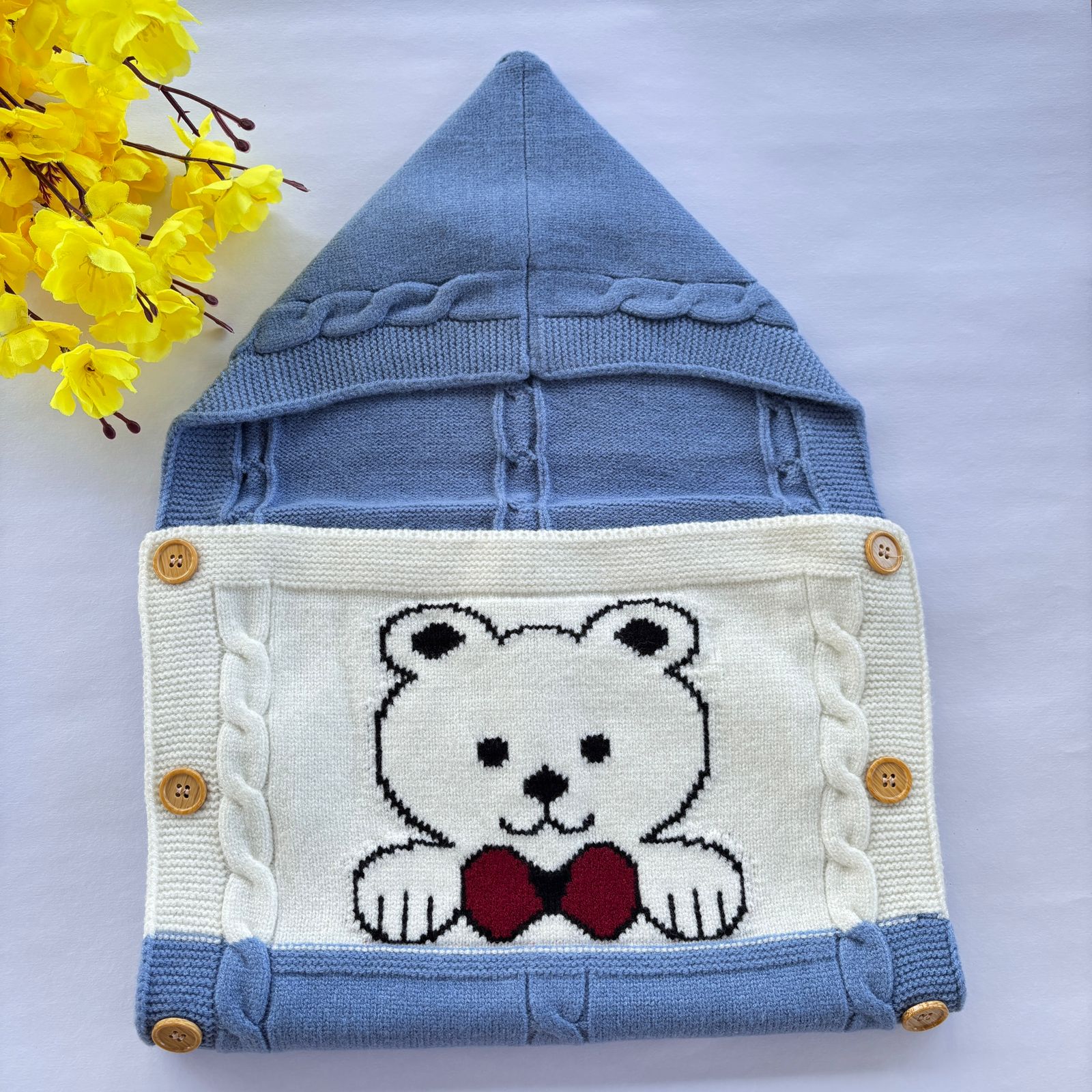 Premium Woollen Baby Sleeping Bag With Hood